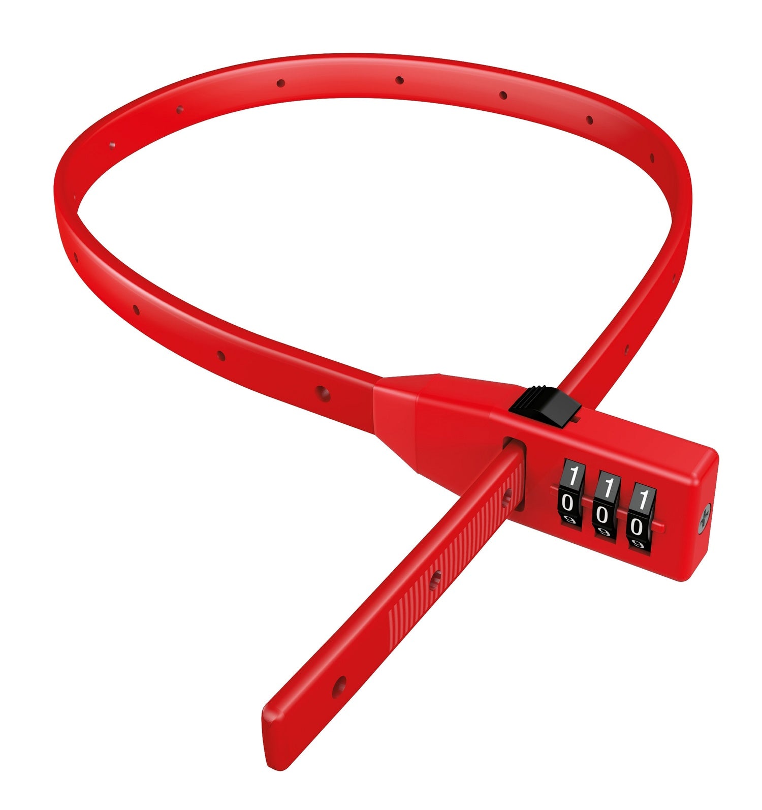 BASI 6990-0310-ROT Kabelbinder Schloss 3 stellige Zahlenkombination 53 x 10mm Fahrradschloss