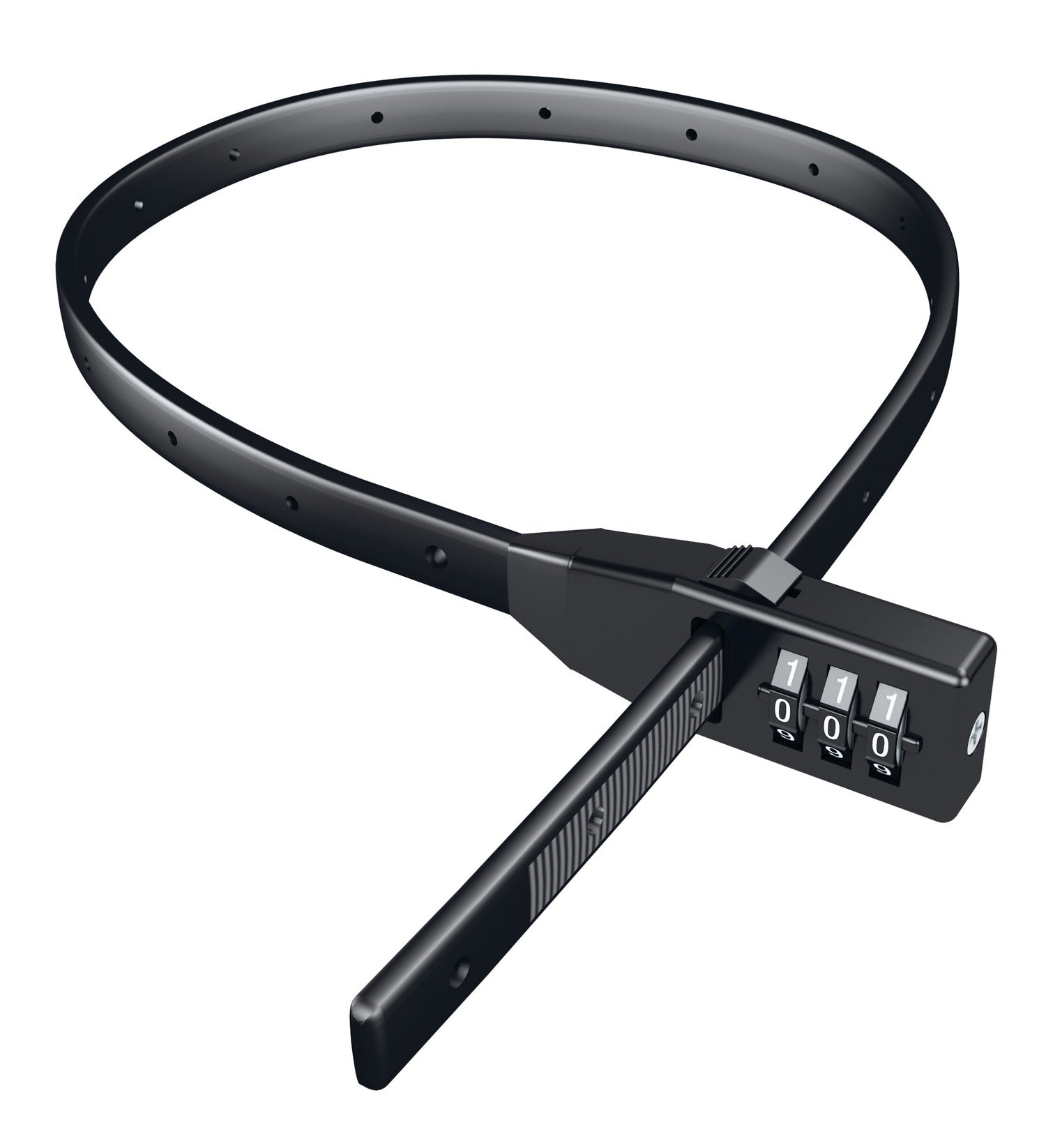 BASI 6990-0310-SCHW Kabelbinder Schloss 3 stellige Zahlenkombination 53 x 10mm Fahrradschloss