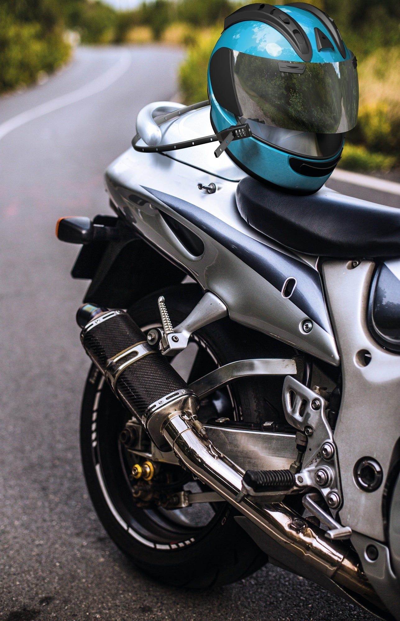 BASI 6990-0310-SCHW Kabelbinder Schloss 3 stellige Zahlenkombination 53 x 10mm Fahrradschloss