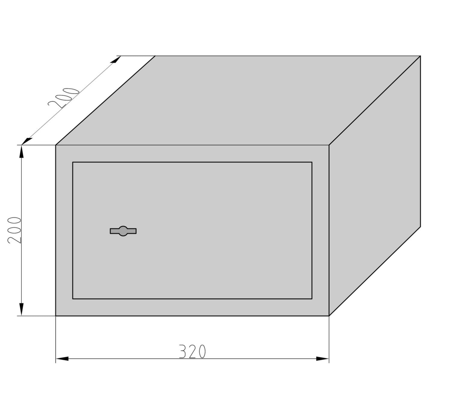 BASI MT 200 Mechanik Möbel Tresor Doppelbartschloss