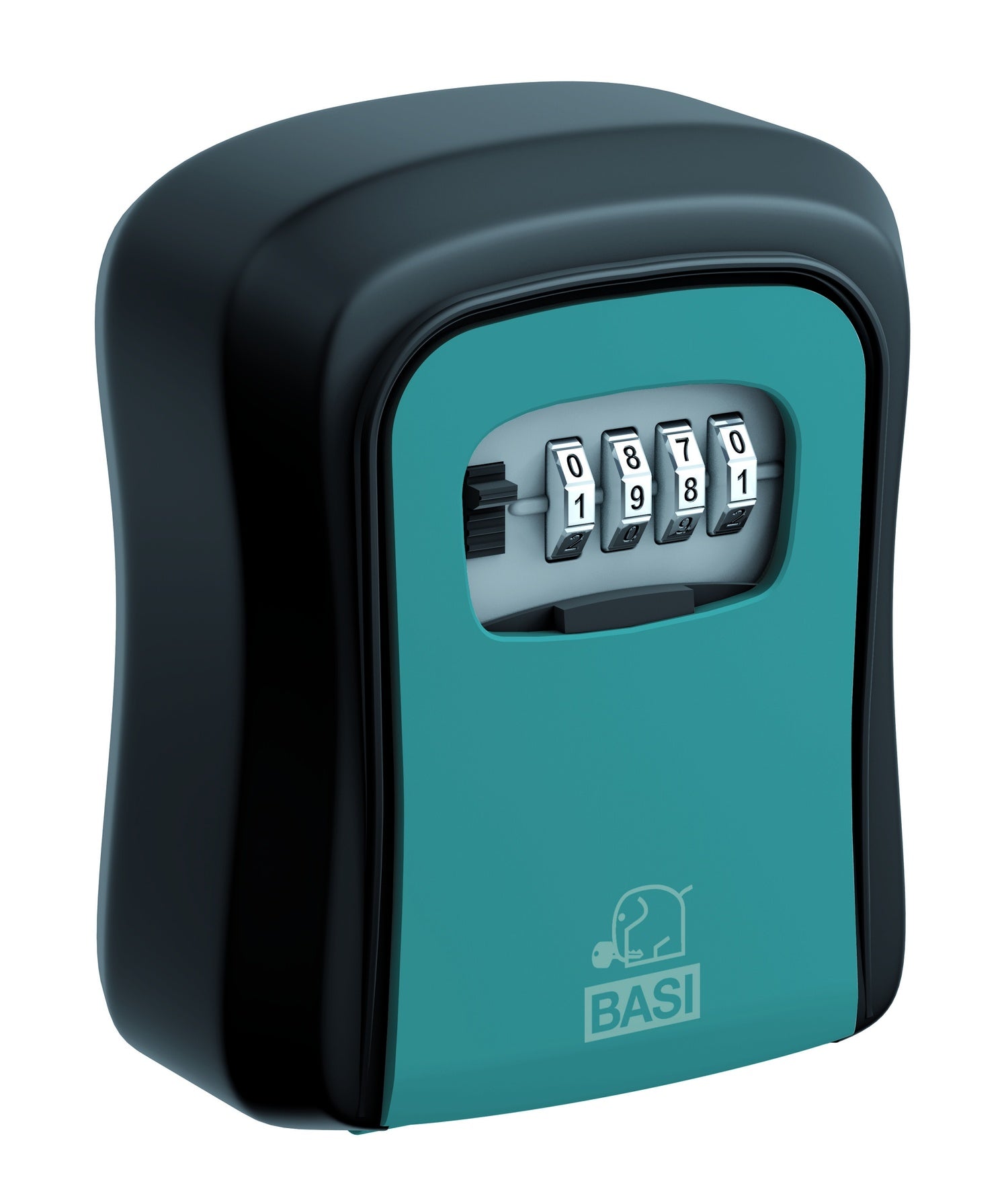 BASI 2101-0000-1113 Schlüsselsafe SSZ 200 Schwarz/Blau mit Zahlenschloss