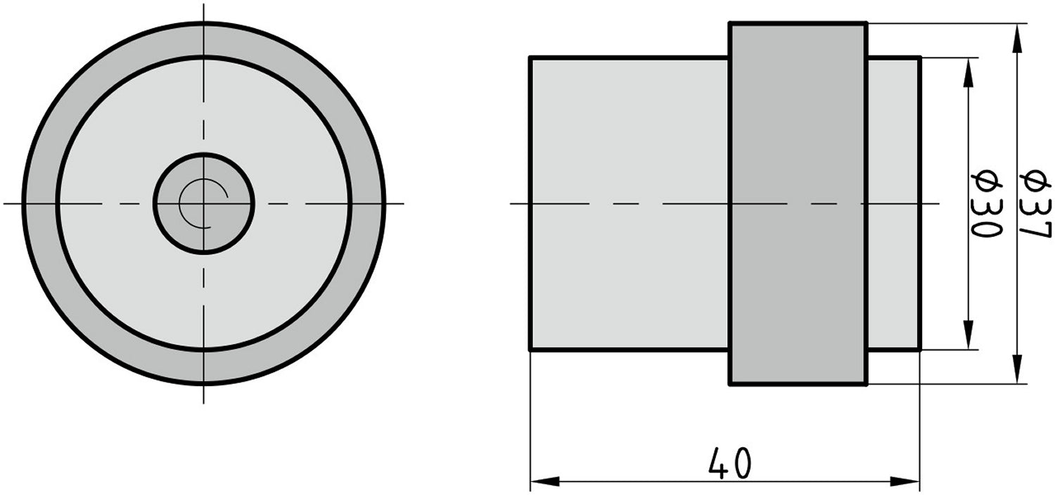 BASI 7704-0023 TS 23 Boden Türstopper Türfeststeller aus Edelstahl