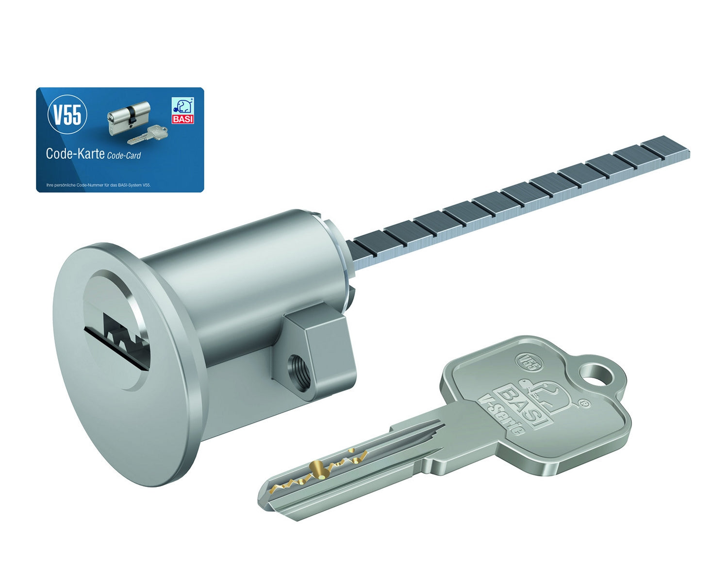 BASI V55 Profil Außenzylinder VB5040-0000 für Türzusatzschloß verschiedenschließend