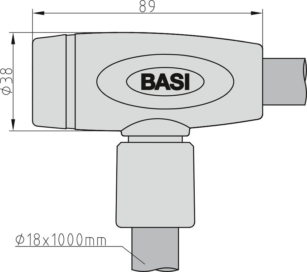 BASI 6990-0306 ZR 306 Fahrrad Panzerkabel 2 Schlüssel 18 x 1000mm Fahrradschloss