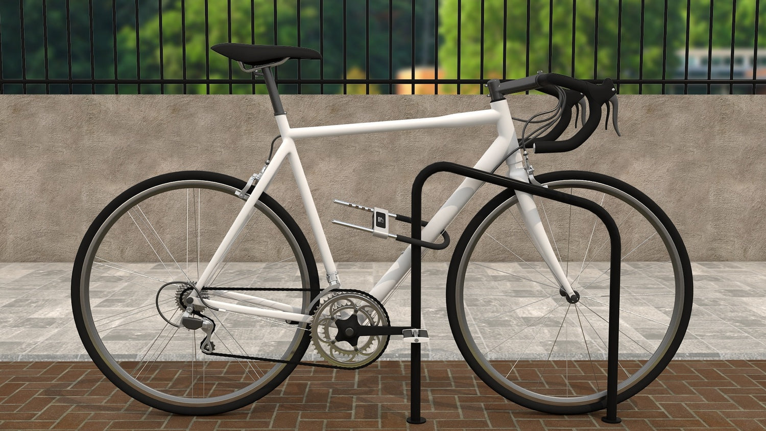 BASI 6990-0307 ZR 307 Fahrrad Bügelschloss mit Fingerprint Fahrradschloss