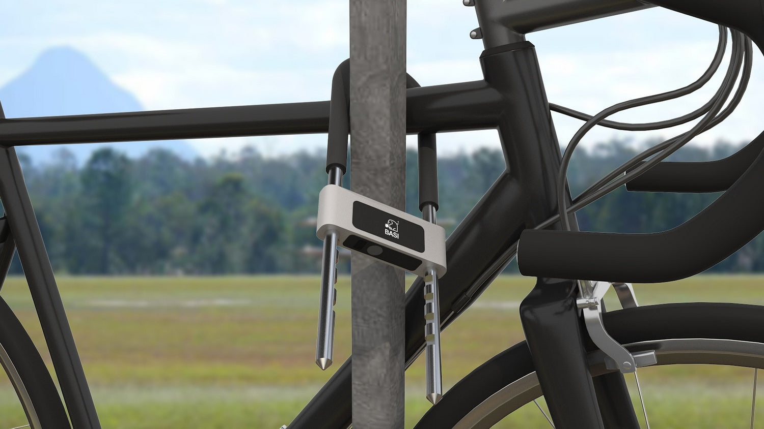 BASI 6990-0307 ZR 307 Fahrrad Bügelschloss mit Fingerprint Fahrradschloss