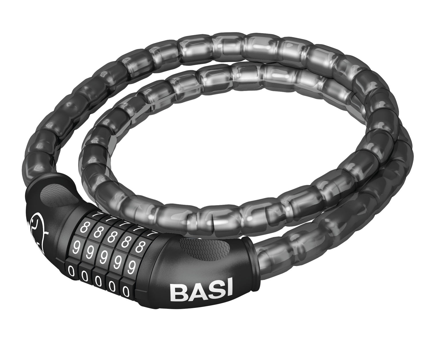BASI 6990-0308 ZR 308 Fahrrad Panzerkabel Zahlenschloss 18 x 1000mm Fahrradschloss