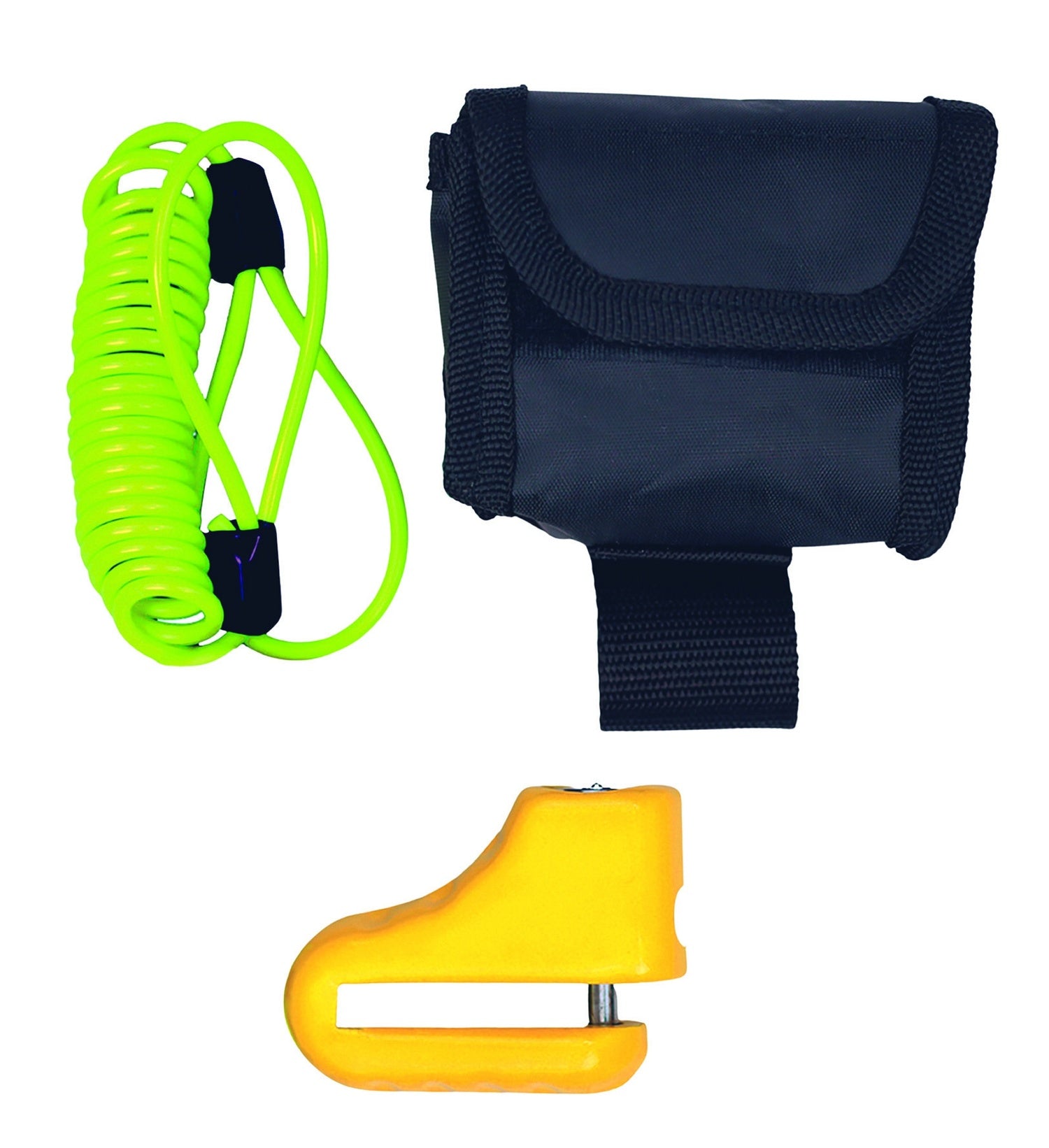 BASI 6990-0311 ZR 311 Zweirad Bremsscheibenschloss signalgelb 2 Schlüssel