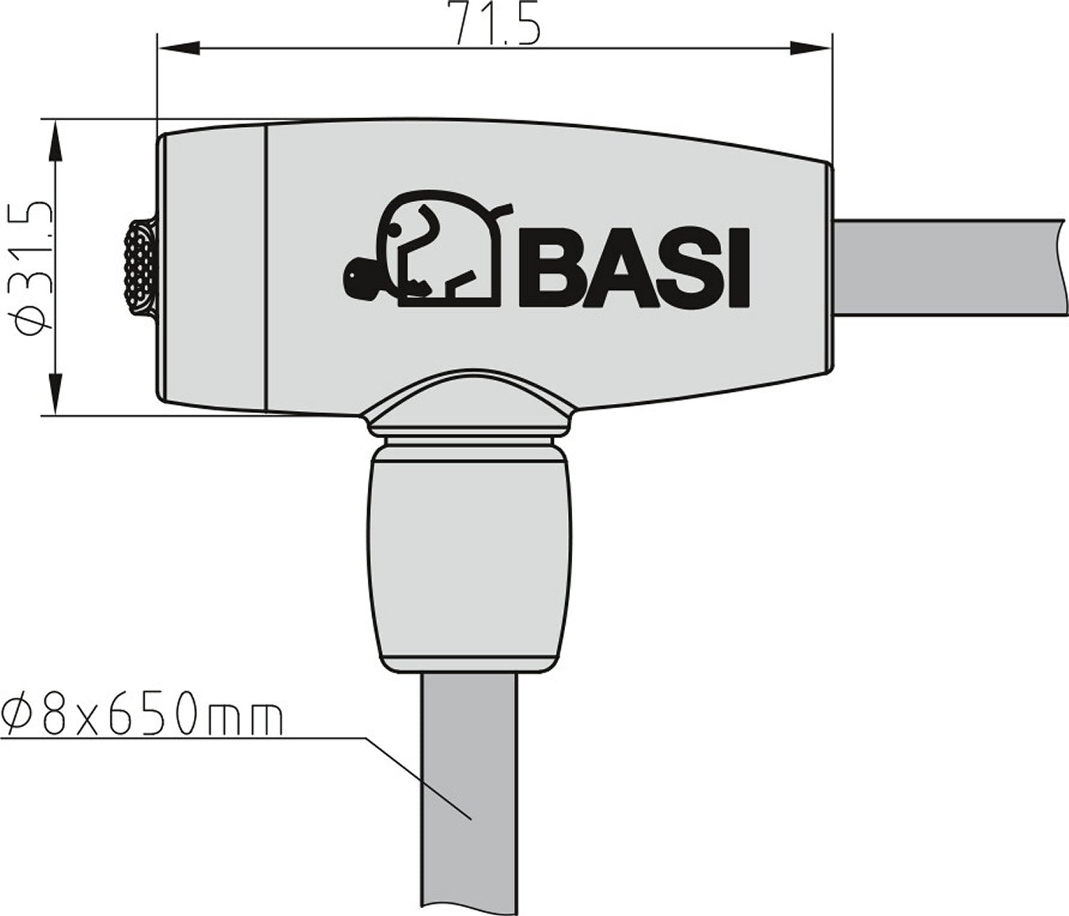 BASI 6990-0312 ZR 312 Fahrrad Spiralkabel 2 Schlüssel 8 x 650mm Fahrradschloss