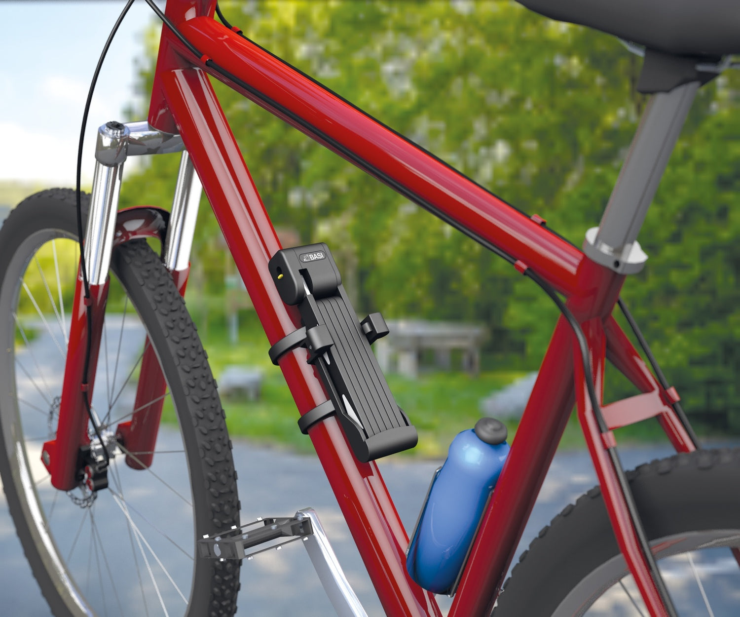 BASI 6990-0314 ZR 314 Fahrrad Faltschloss Rahmenhalterung Länge 950mm Fahrradschloss