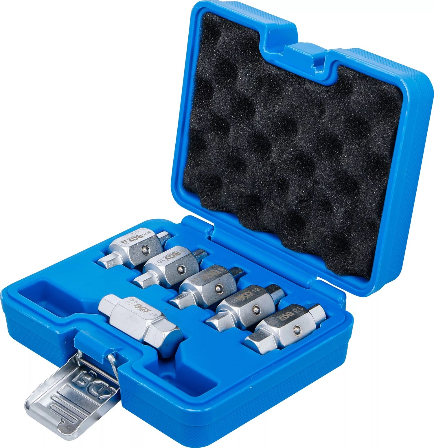 BGS 1015 Satz Öldienstschlüssel 6 teilig in Box Ölfilterschlüssel Ölwechsel