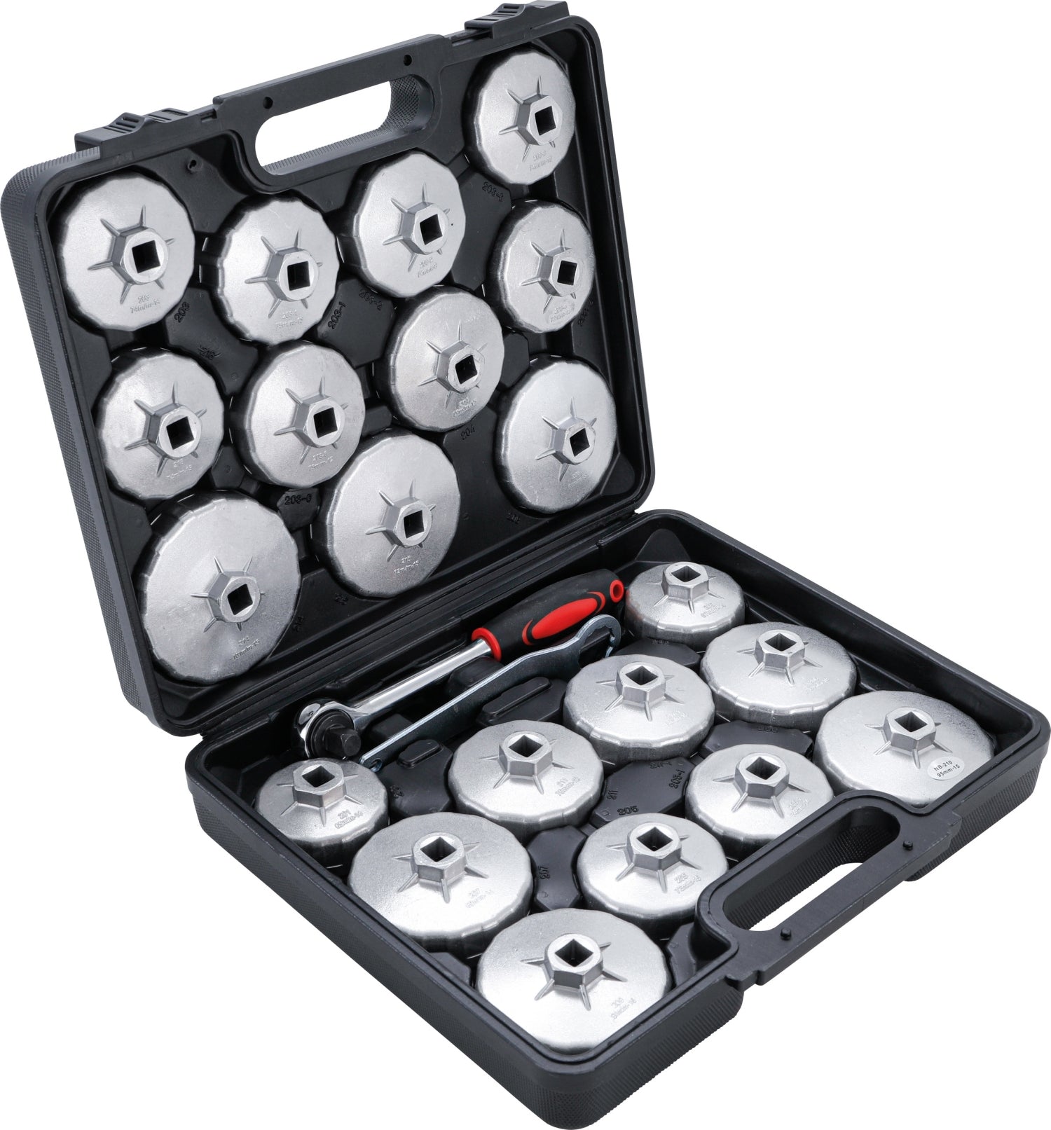 BGS DIY 1035 Satz Ölfilterkappen / Kappen zum Lösen Ölfilter 23 teilig