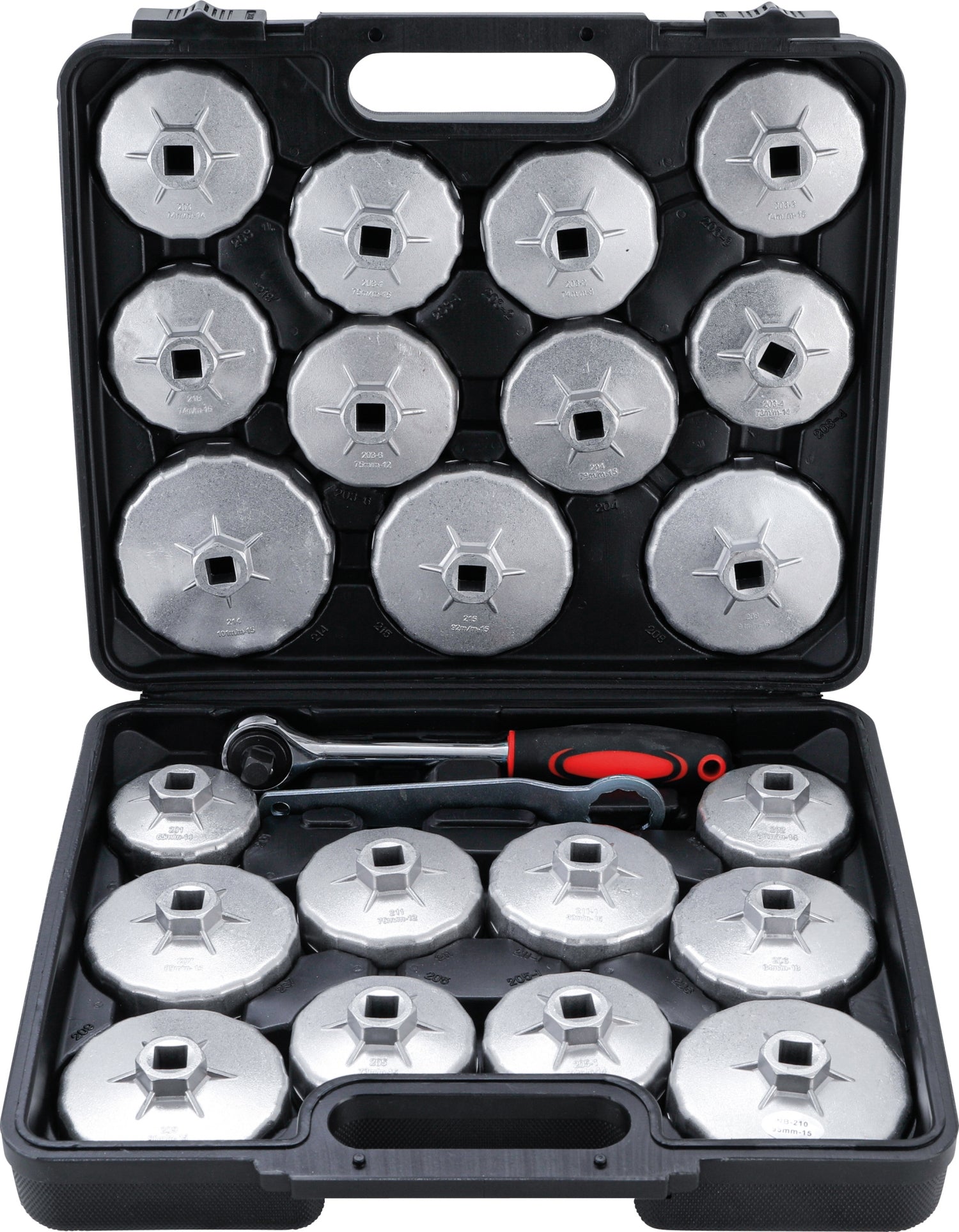 BGS DIY 1035 Satz Ölfilterkappen / Kappen zum Lösen Ölfilter 23 teilig