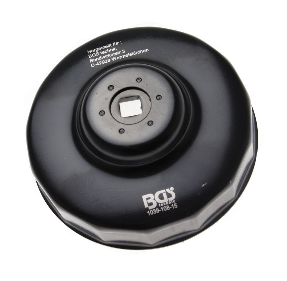 BGS 1039-108-15 Ölfilterschlüssel 15-kant Ø 108mm für Volvo Diesel