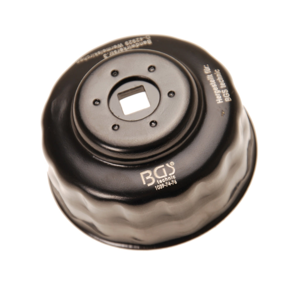 BGS 1039-74-16 Ölfilterschlüssel 15-kant Ø 74 - 76mm für Audi Ford Mercedes-Benz Opel VW