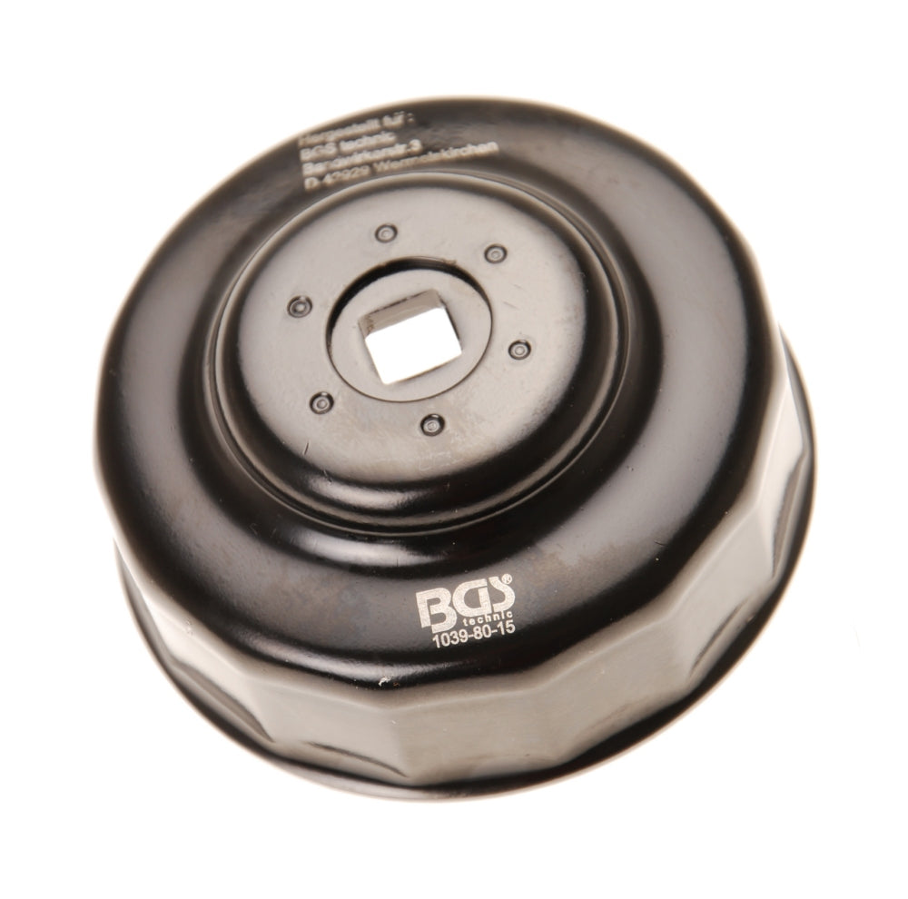 BGS 1039-80-15 Ölfilterschlüssel 15-kant Ø 80mm für Honda Mazda Nissan Opel