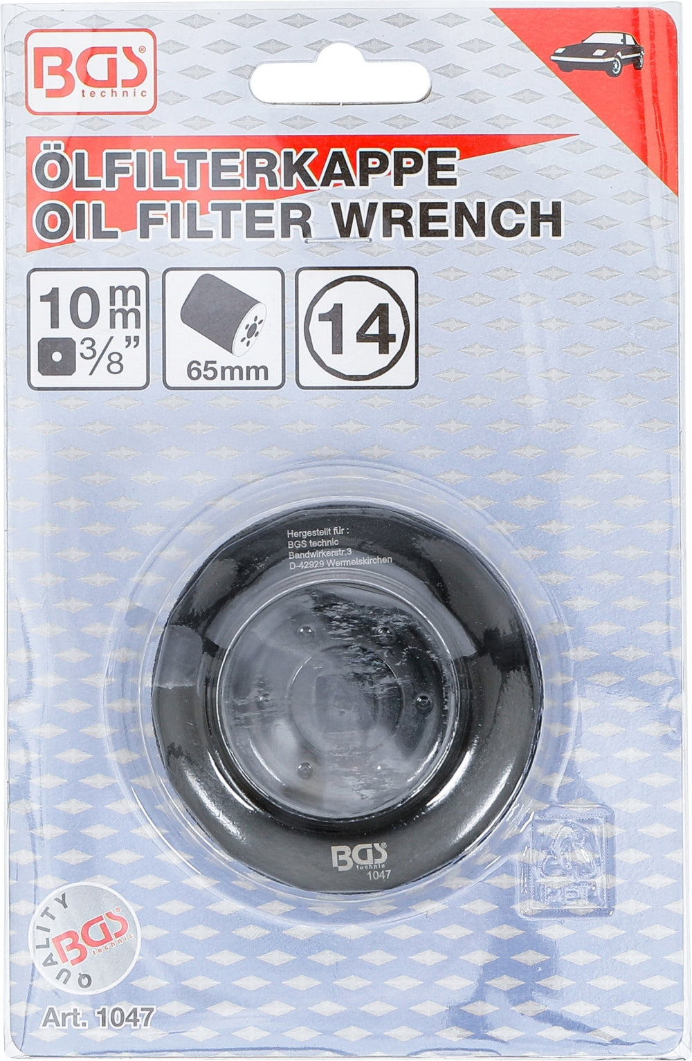 BGS 1047 Ölfilterschlüssel Ø65mm Vierzehnkant für Daihatsu Fiat Nissan Toyota