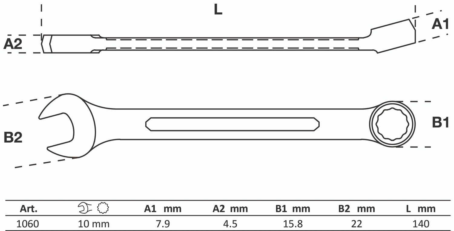 BGS 1060 Ringmaulschlüssel SW 10mm metrisch warm geschmiedet