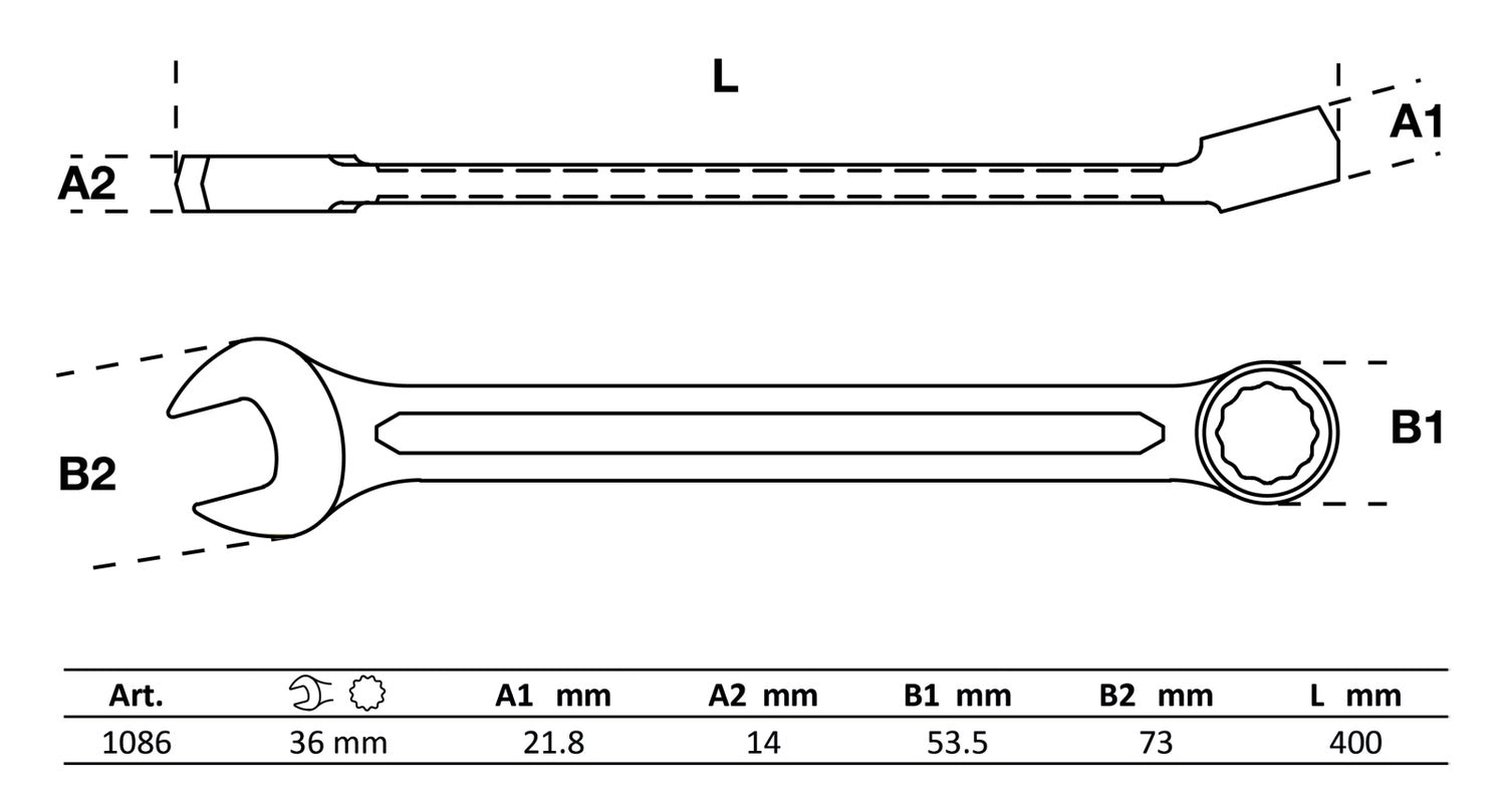 BGS 1086 Ringmaulschlüssel SW 36mm metrisch kalt geschmiedet