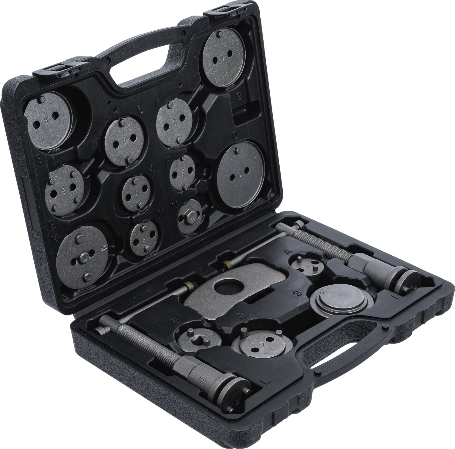 BGS DIY 1110 Bremskolbenrückstellsatz 18 teiliger Satz mit 2 Spindeln links/rechts