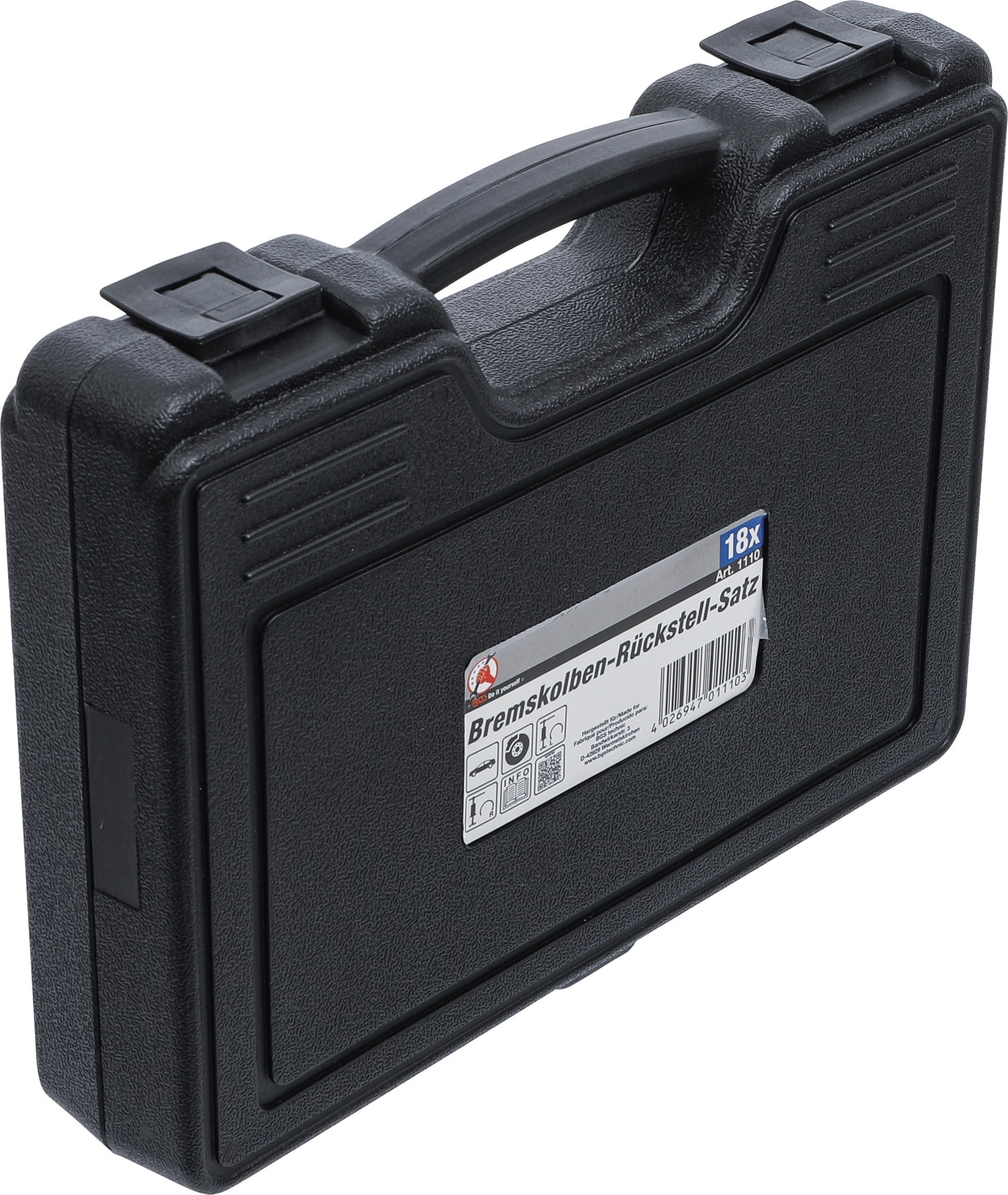 BGS DIY 1110 Bremskolbenrückstellsatz 18 teiliger Satz mit 2 Spindeln links/rechts