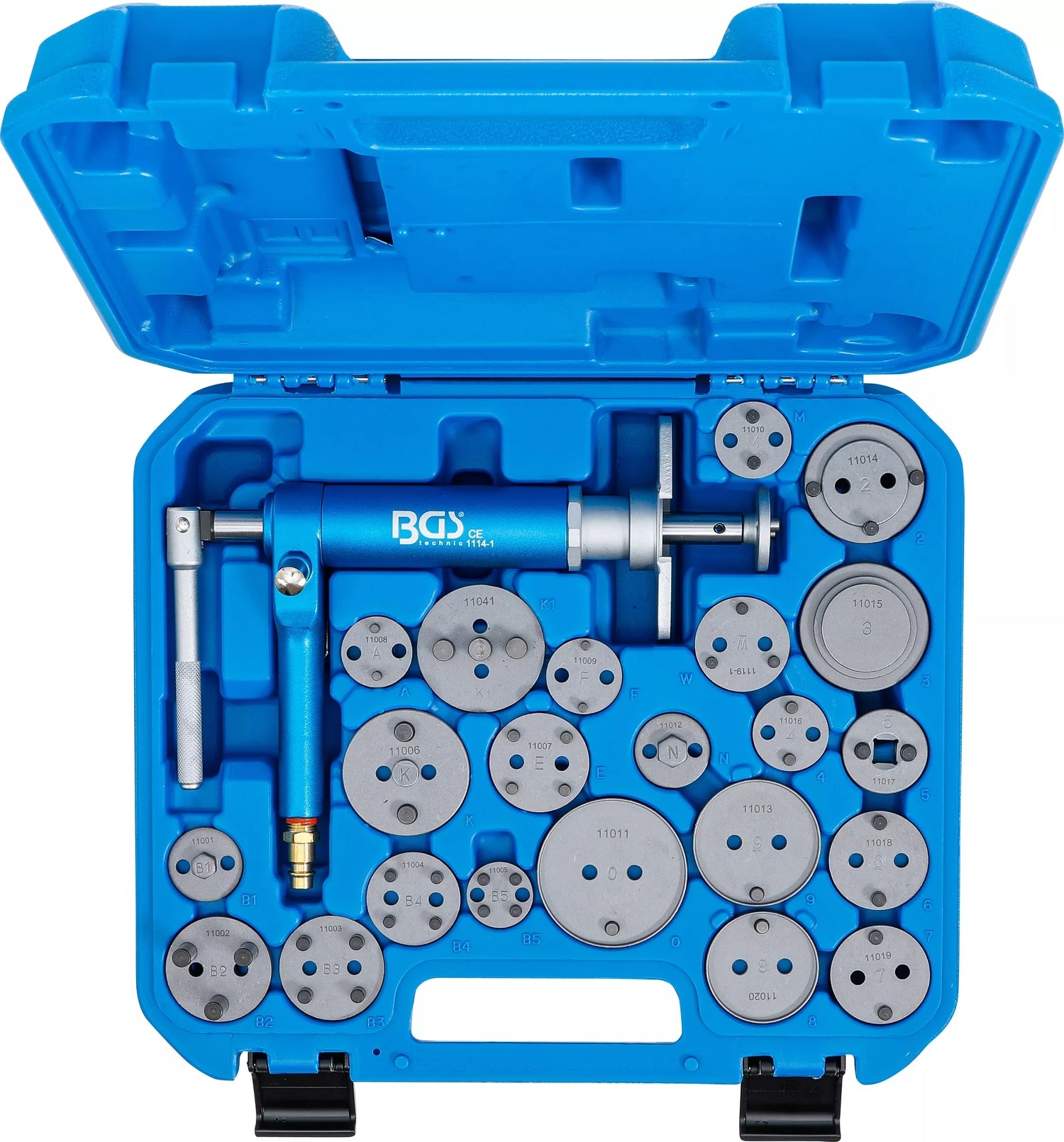 BGS 1114 Satz Rückstellwerkzeug für Bremskolben pneumatisch 22 teilig