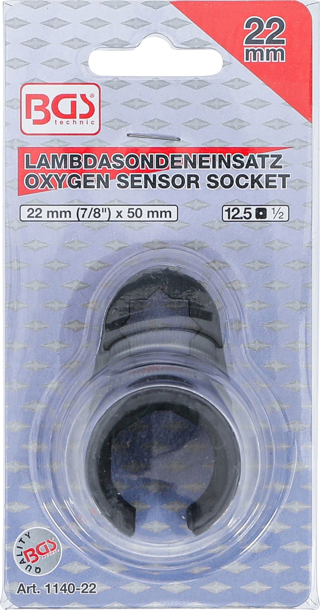 BGS 1140-22 Werkzeug Lambdasonde abgewinkelt 22mm Antrieb 12,5mm (1/2")