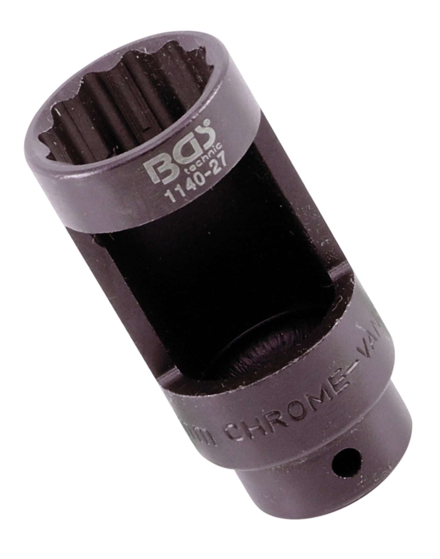 BGS 1140-27 Lambdasonden Einsatz Antrieb Innenvierkant 12,5mm SW 27mm Zwölfkant, 28mm Fenster