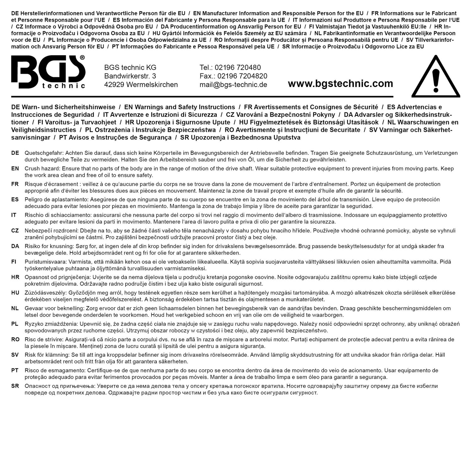 BGS 1141 Satz Gewindereparatur für Antriebswellen, Gelenkwellen 8 teilig