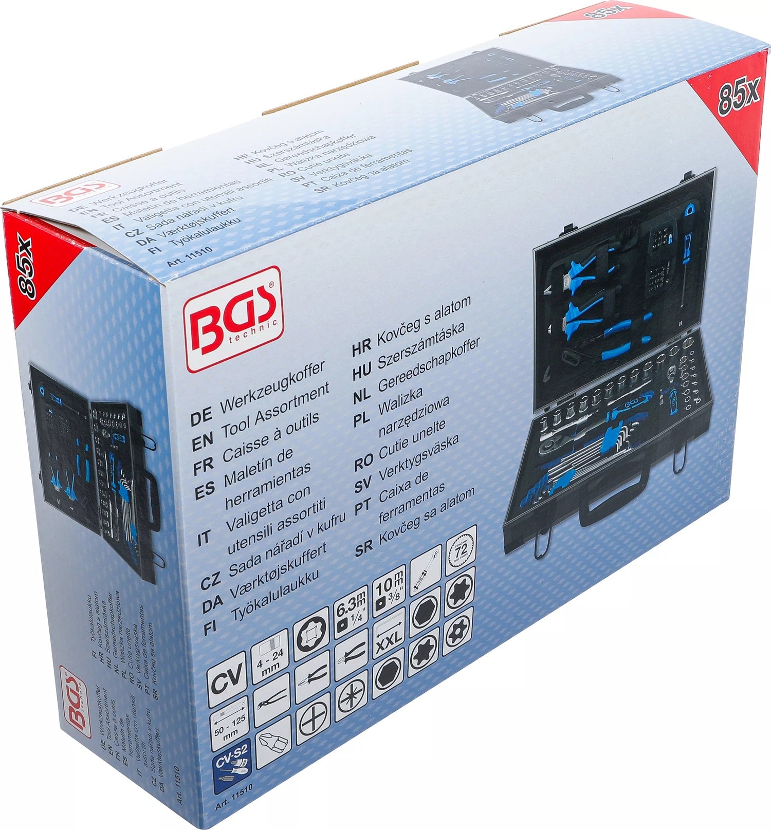 BGS 11510 Universal Werkzeugkoffer 85 teilig Grundausstattung