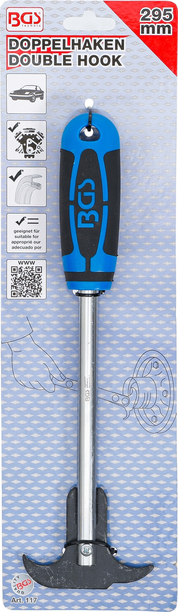 BGS 117 Doppelhaken zur Demontage von Radialdichtringen Länge 295mm