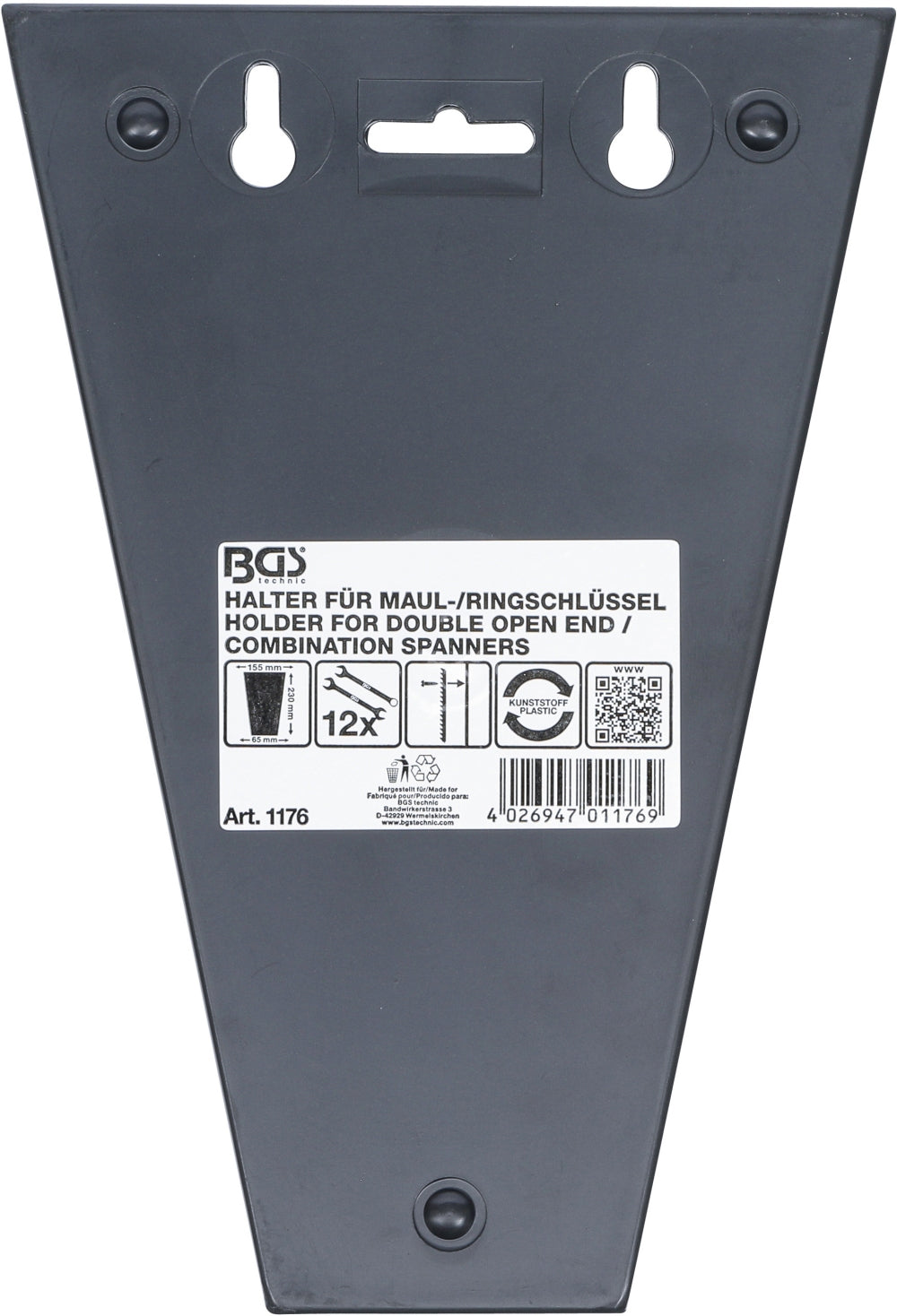 BGS 1176 Halter für 12 Schraubenschlüssel Maulschlüssel Ringschlüssel