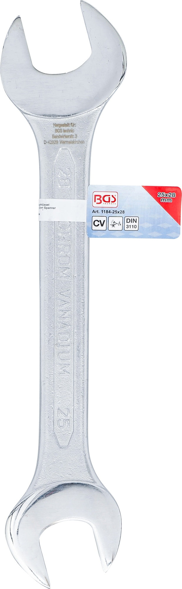 BGS 1184-25x28 Doppelmaulschlüssel SW 25x28mm metrisch warm geschmiedet