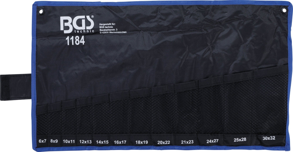BGS 1184 Satz Doppelmaulschlüssel SW 6x7 - 30x32mm metrisch warm geschmiedet 12 teilig