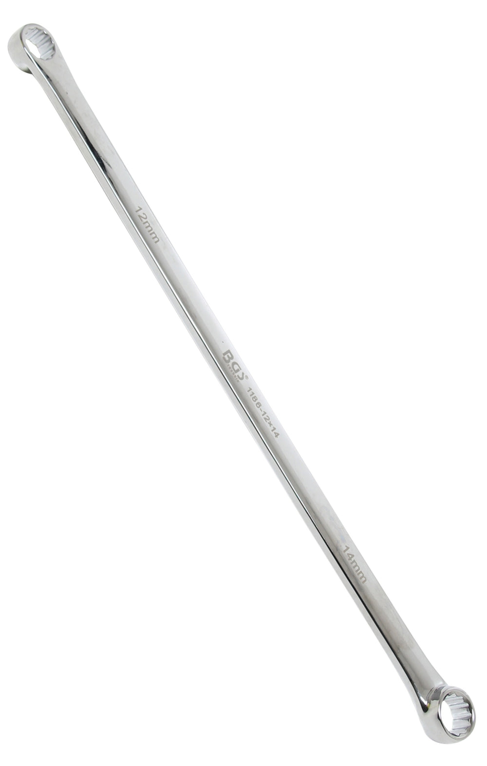 BGS 1186-12x14 Doppelringschlüssel extra lang SW 12 x 14mm metrisch kalt geschmiedet