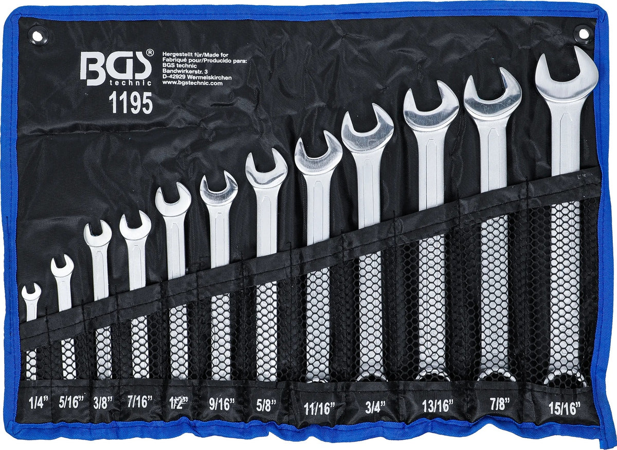 BGS 1195 ZOLL Satz Ringmaulschlüssel SW 1/4" - 15/16" 12 teilig