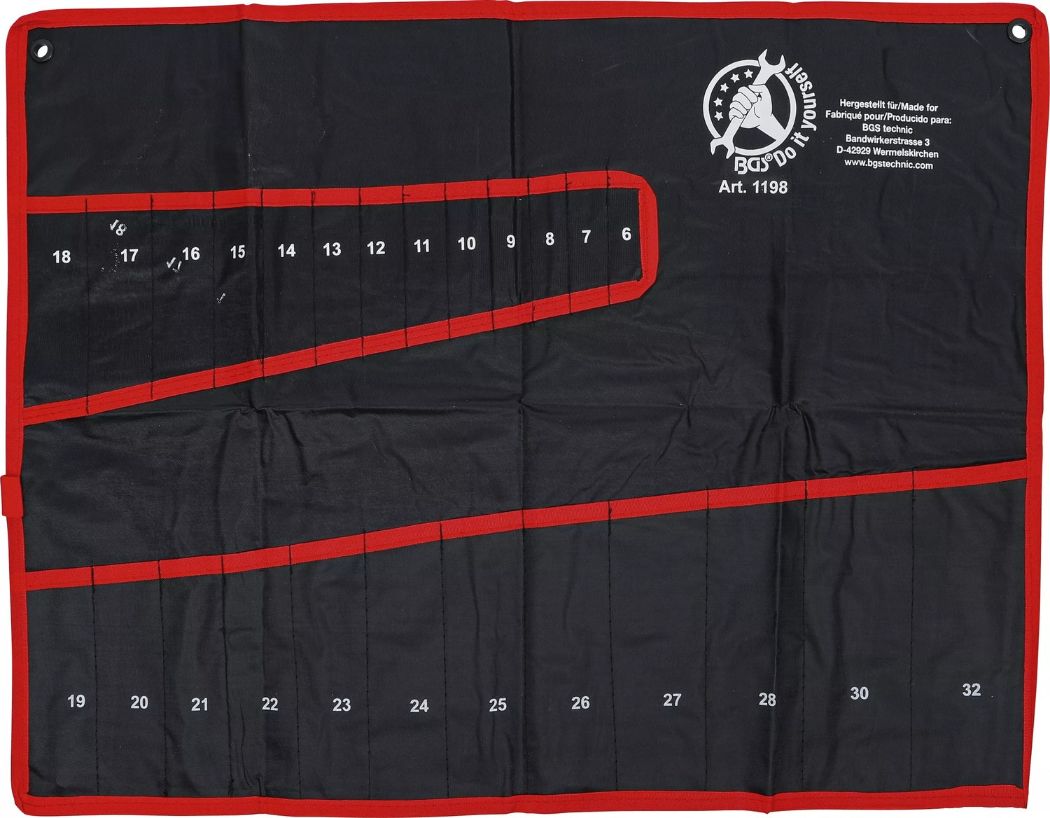 BGS DIY 1198-LEER Leertasche mit 25 Fächern für Artikel 1198 Werkzeugtasche