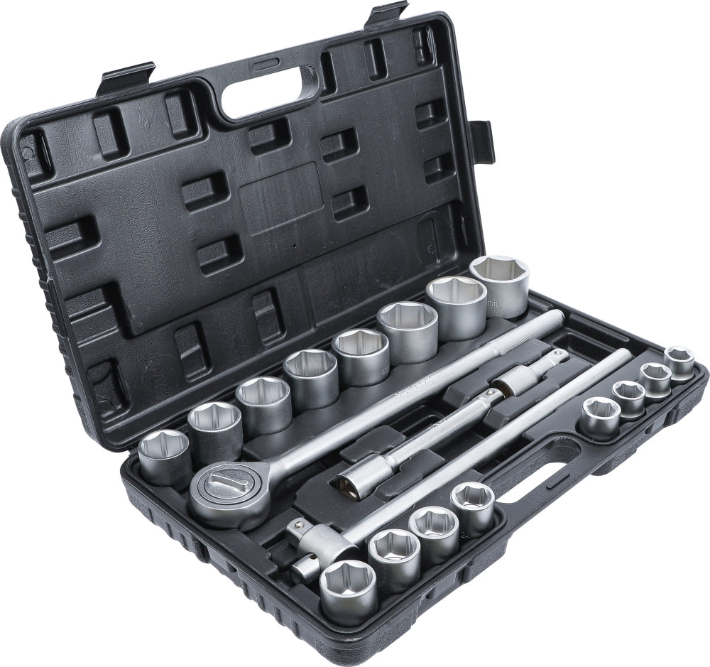 BGS DIY 1202 Satz Steckschlüssel Sechskant Antrieb 20mm (3/4") SW 19 - 50mm 20 teilig
