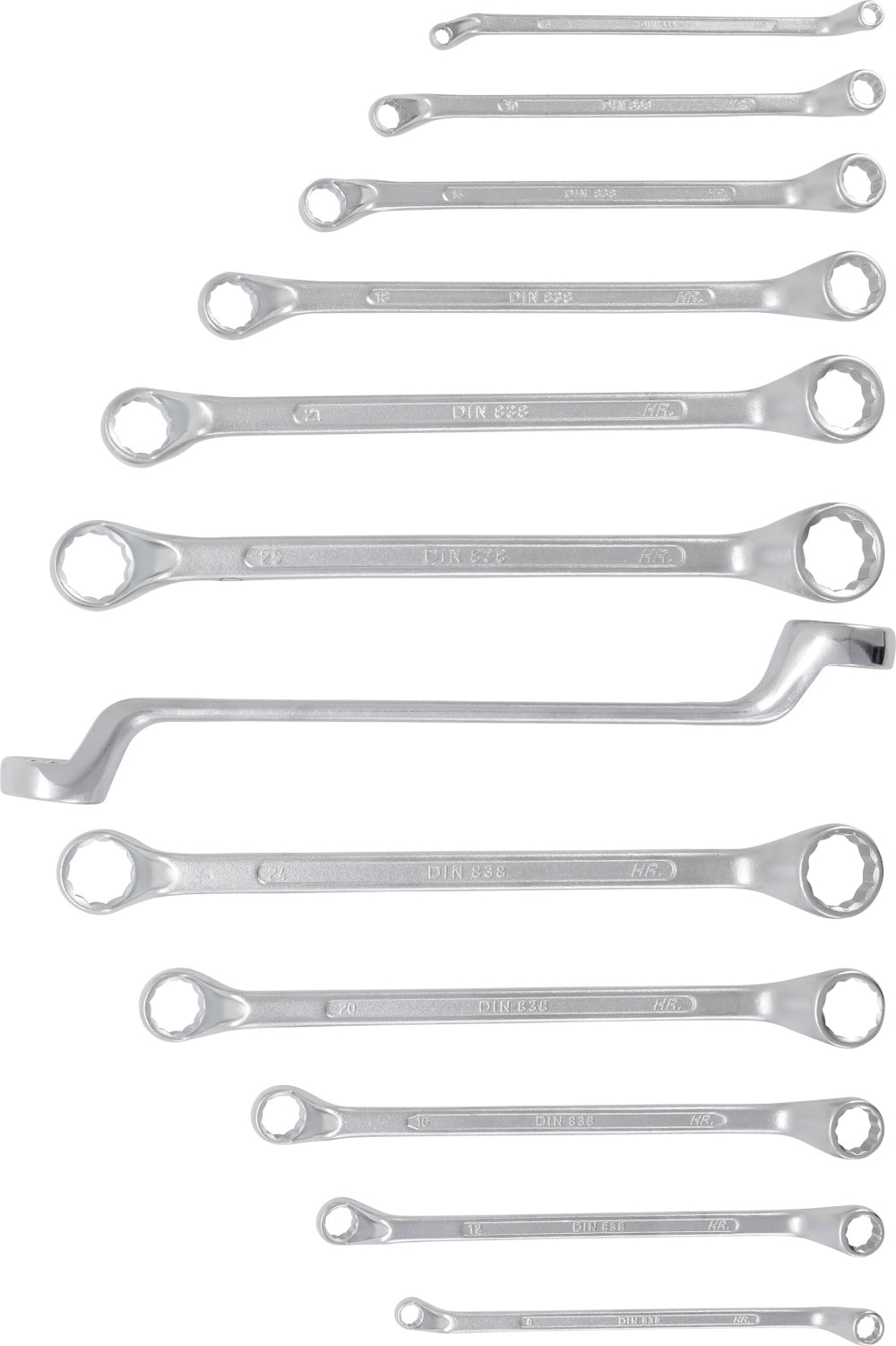 BGS 1214 Satz Doppelringschlüssel gekröpft SW 6 x 7 - 30 x 32mm metrisch 12 teilig warm geschmiedet