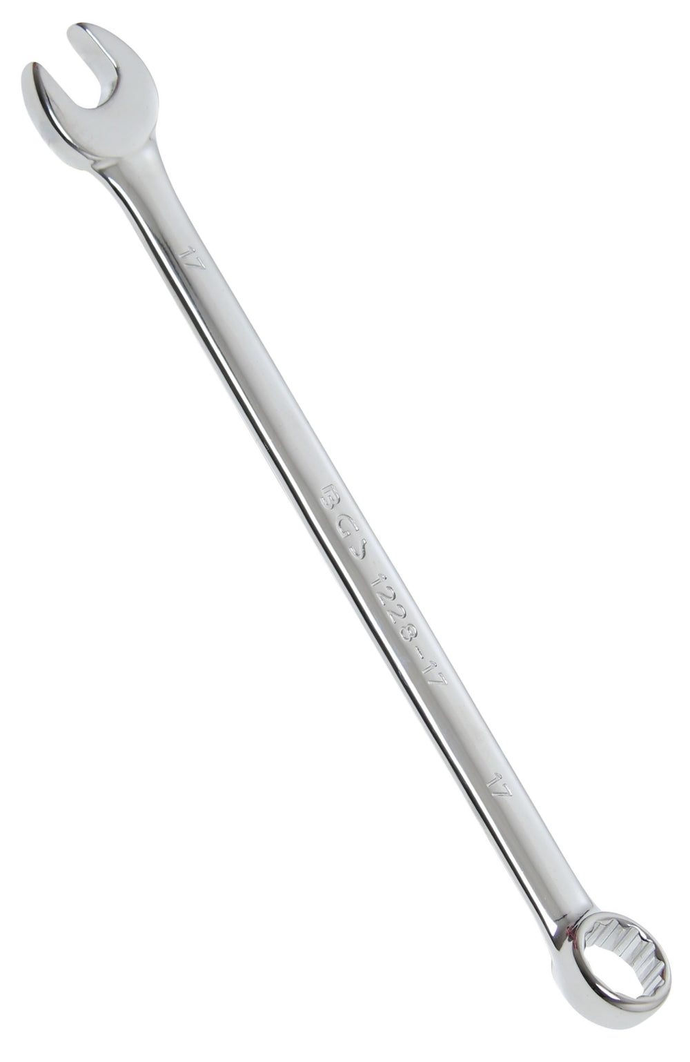 BGS 1228-17 Ringmaulschlüssel extra lang SW 17mm metrisch kalt geschmiedet hochglanz