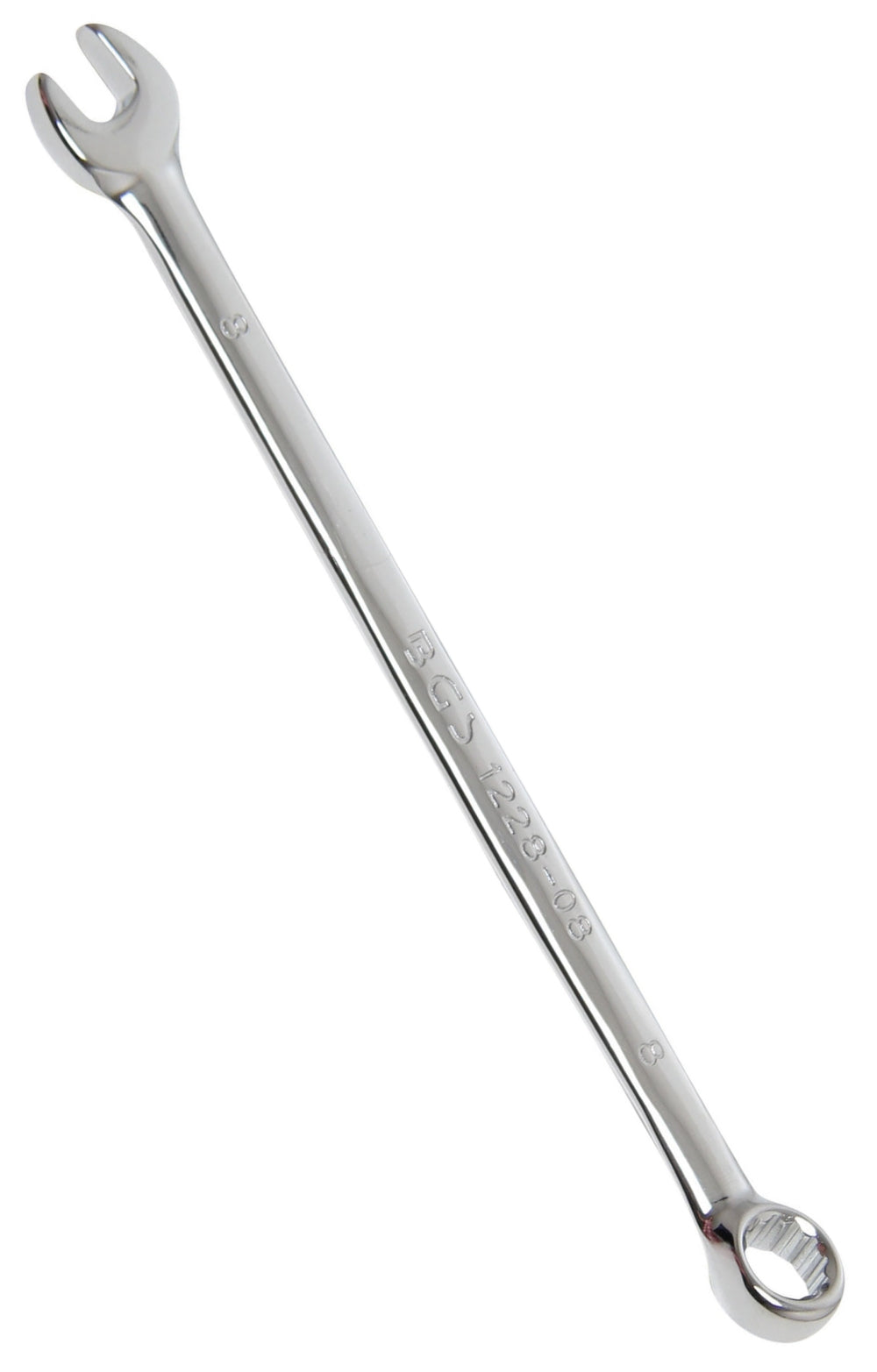 BGS 1228-8 Ringmaulschlüssel extra lang SW 8mm metrisch kalt geschmiedet hochglanz
