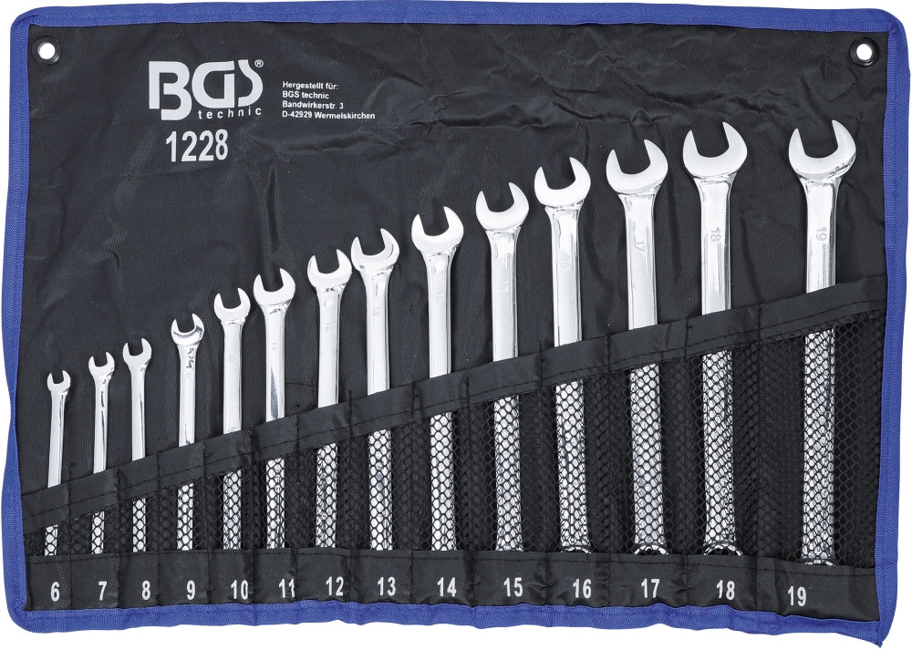 BGS 1228 Satz Ringmaulschlüssel extra lang SW 6 - 19mm metrisch 14 teilig