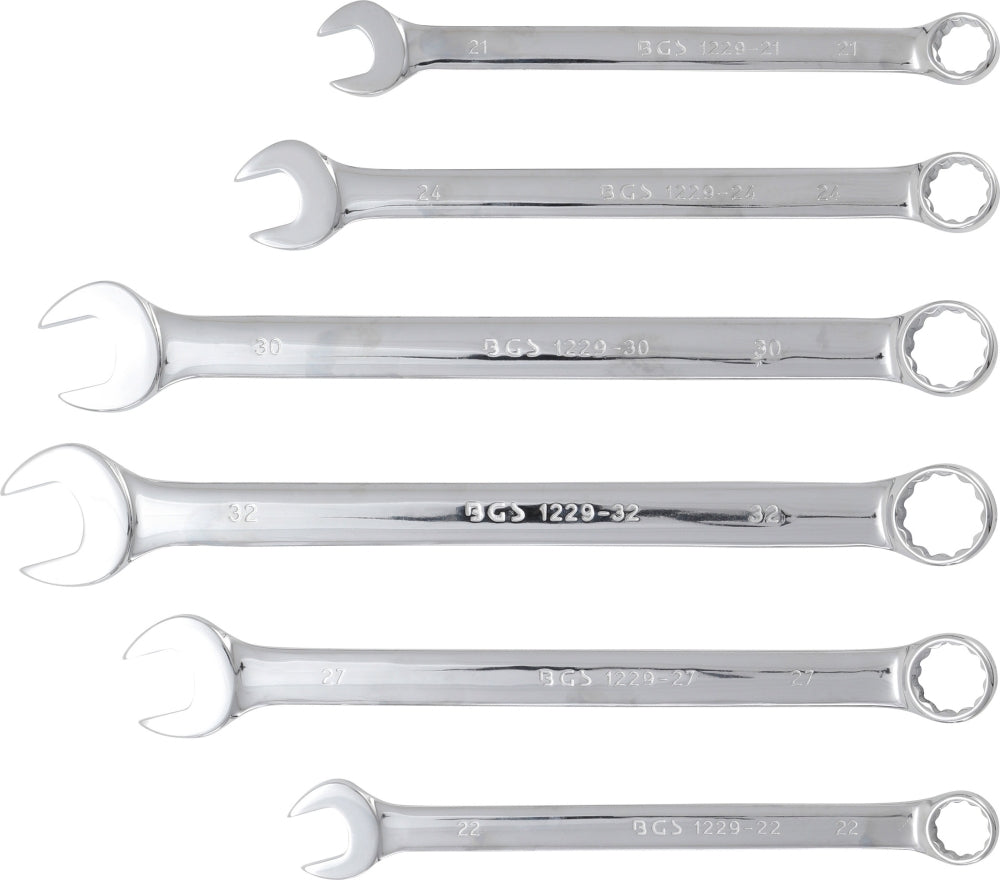 BGS 1229 Satz Ringmaulschlüssel extra lang SW 21 - 32mm metrisch 6 teilig