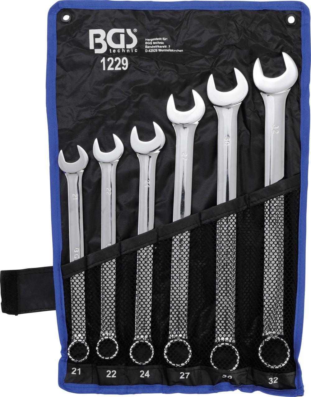 BGS 1229 Satz Ringmaulschlüssel extra lang SW 21 - 32mm metrisch 6 teilig