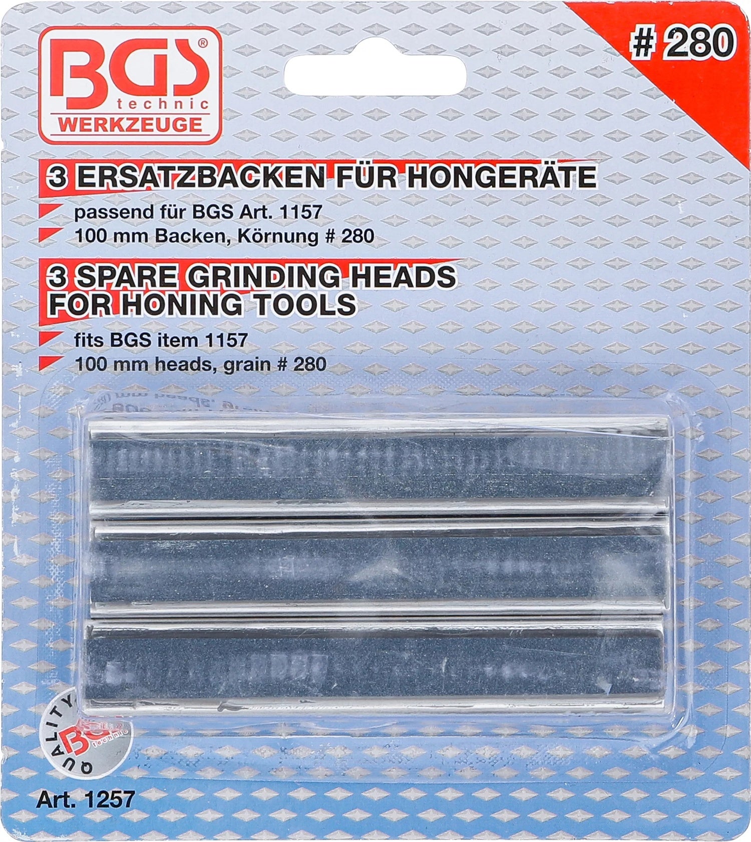 BGS 1257 Set Ersatzbacken Hornsteine für Horngerät 100mm 280 Körnung