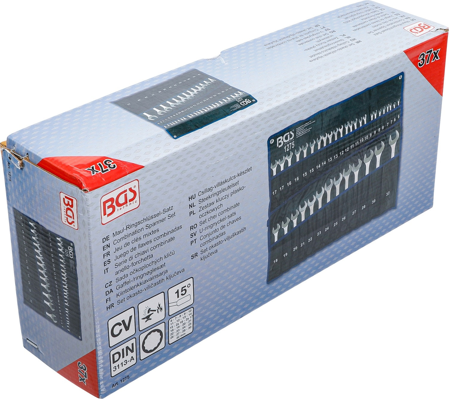 BGS 1275 Satz Ringmaulschlüssel 6-32mm metrisch 37 teilig in Tetron Rolltasche