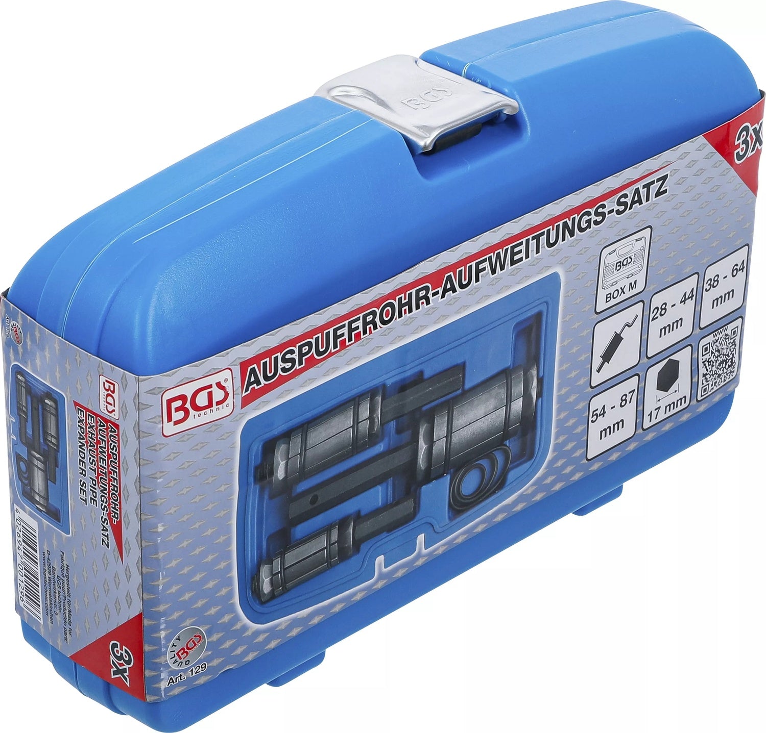 BGS 129 Satz Auspuffaufweiter / Rohraufweiter 3 teilig Aufweitungen von 29-87mm