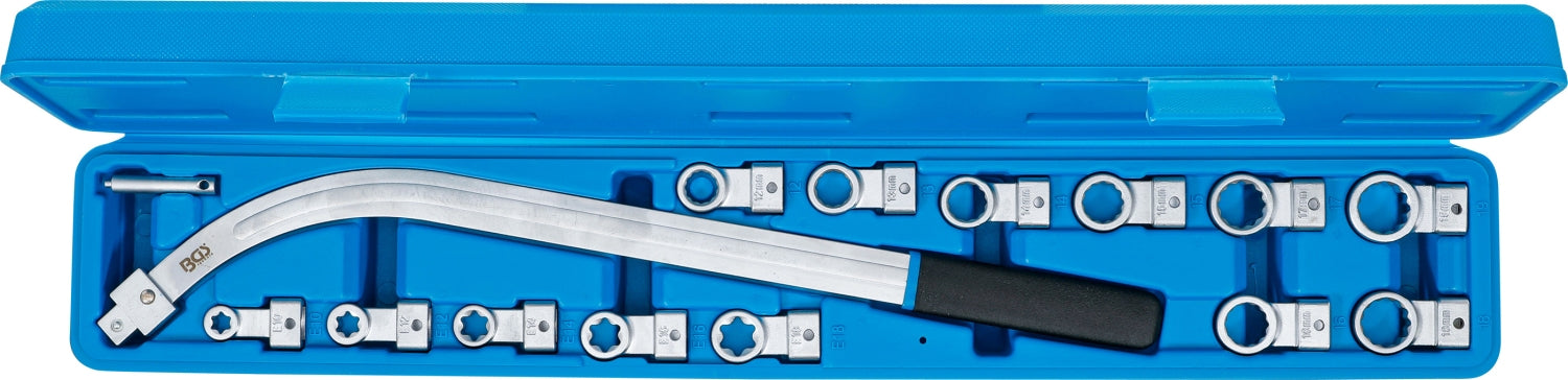 BGS 1312 Satz Spannrollenschlüssel Zwölfkant SW 12 - 19mm & E-Profil SW E10 - E18