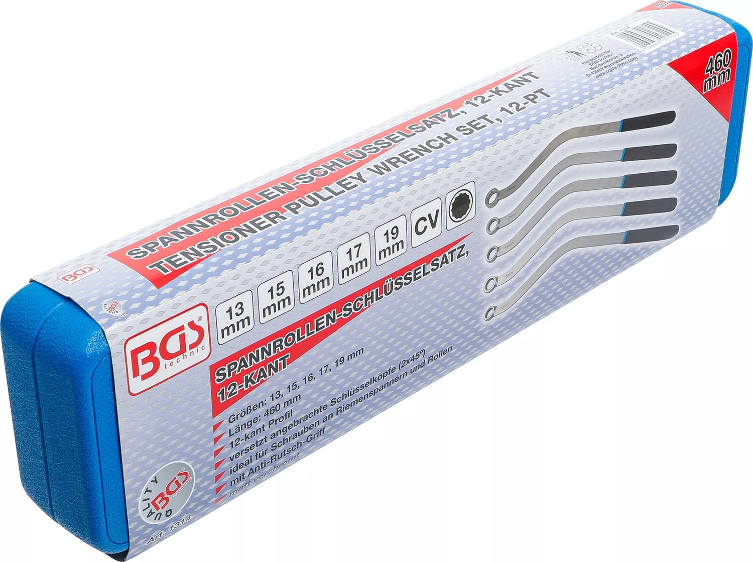 BGS 1314 Satz Spannrollenschlüssel Zwölfkant Spezialform 13 - 19mm 5 teilig