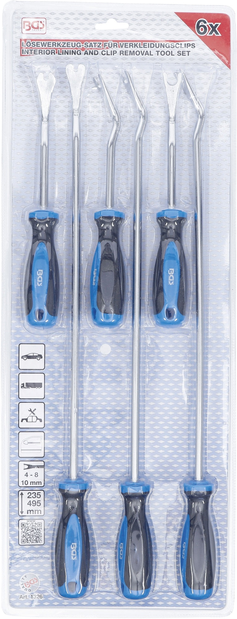 BGS 1326 Satz Lösewerkzeug für Verbindungsclips